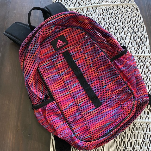 Adidas mesh see thru backpack